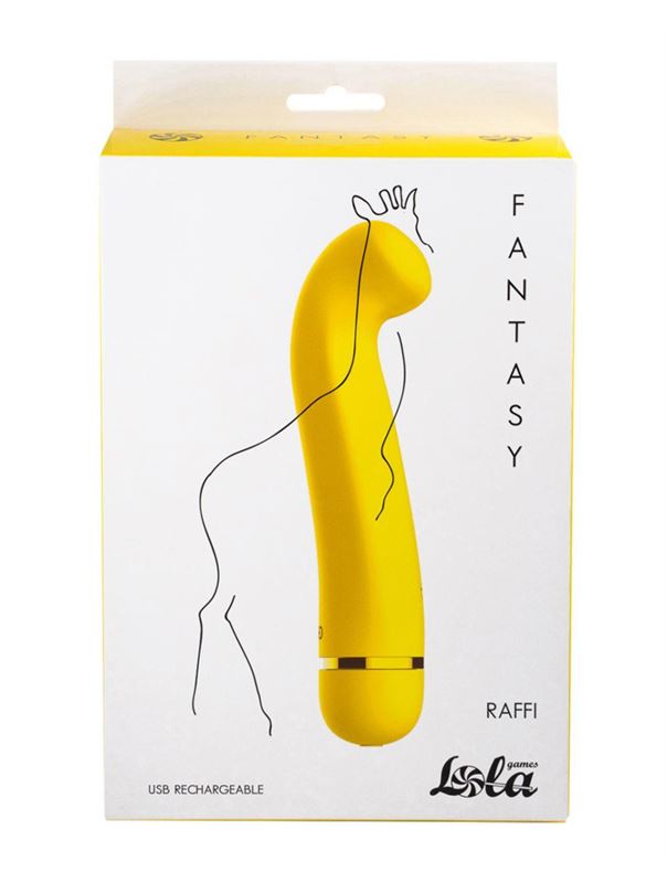 Желтый перезаряжаемый вибратор Raffi (17,1 см)