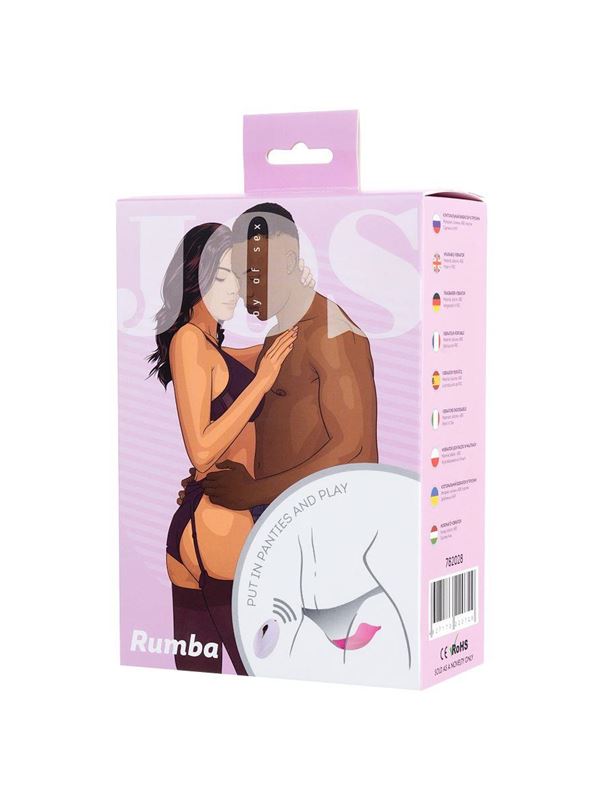 Розовый вибратор в трусики JOS Rumba с пультом ДУ