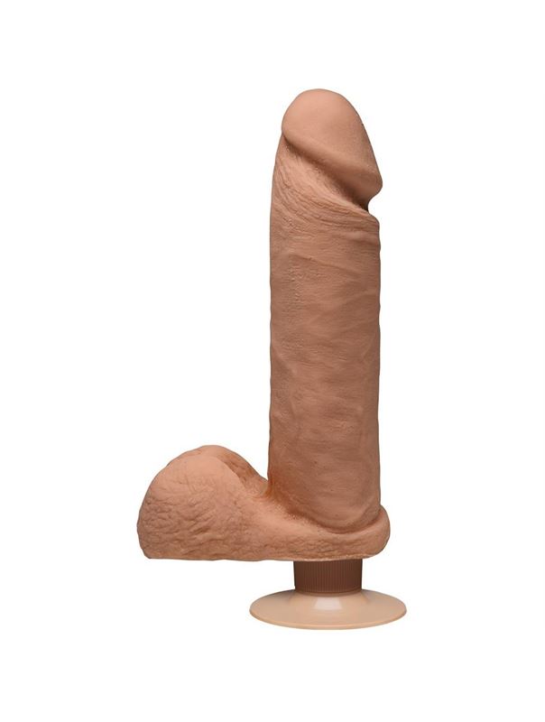 Телесный вибромассажер-реалистик на присоске Perfect D Vibrating 8" (23 см)