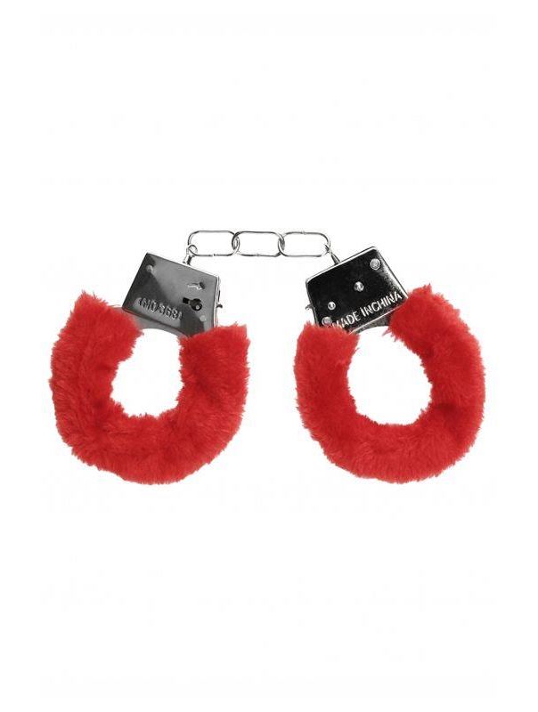 Пушистые красные наручники Begginer's Furry Handcuffs