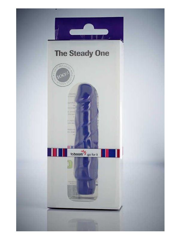 Синий вибратор The Steady One - 18,5 см.