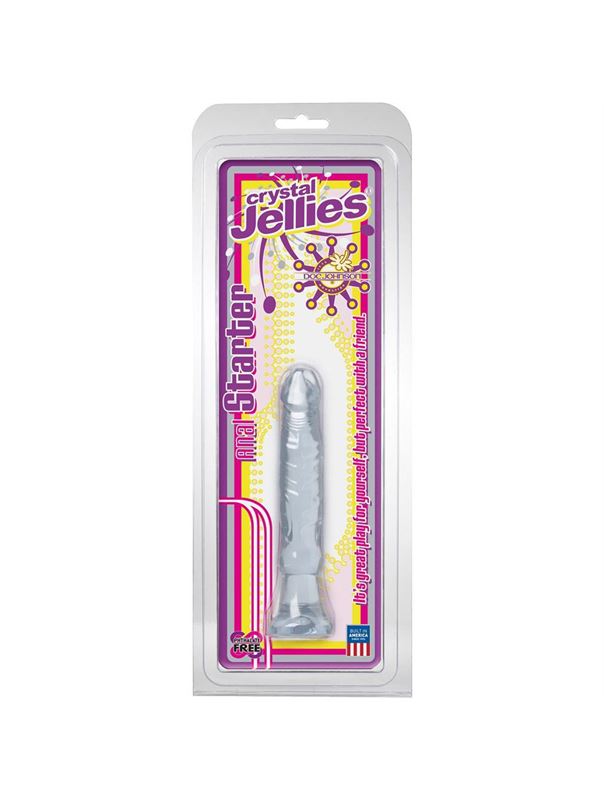 Прозрачный анальный стимулятор Cristal Jellies Anal Starter - 15 см.