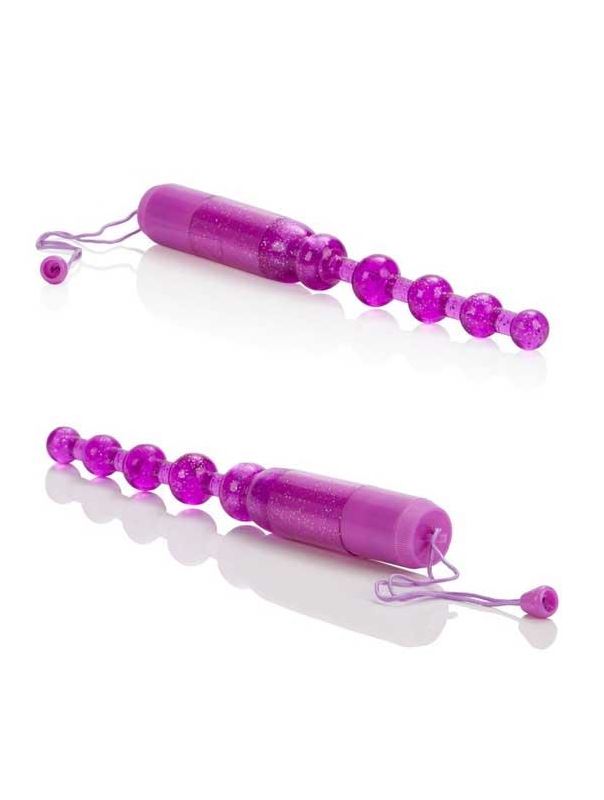 Фиолетовая анальная цепочка Waterproof Vibrating Pleasure Beads