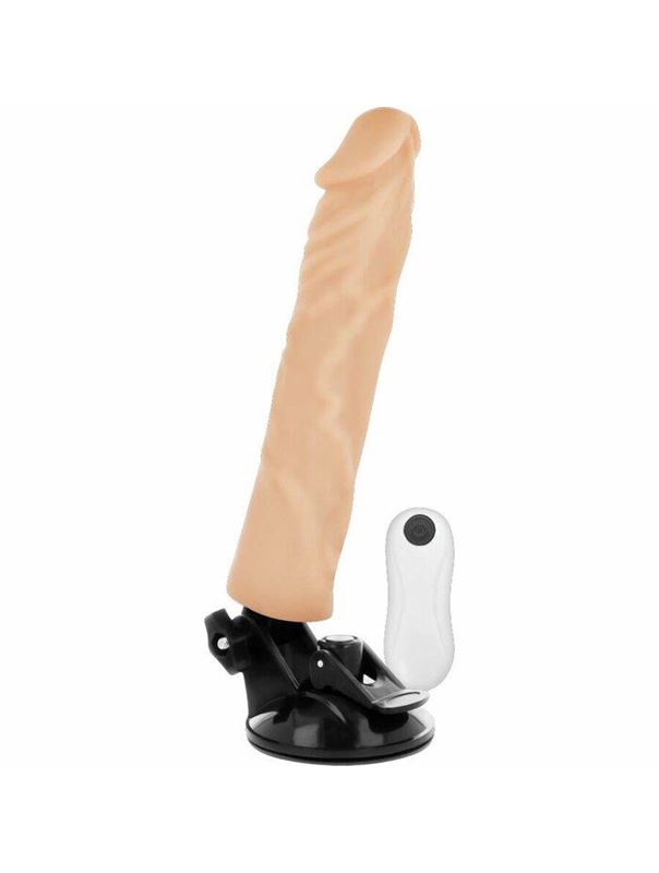Телесный вибратор на мощной присоске Basecock Realistic Vibrator Remote Control (21 см)