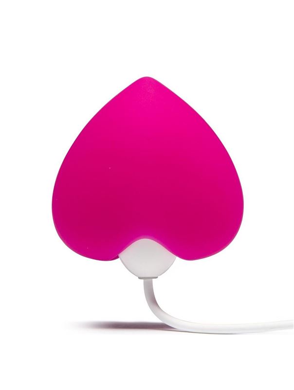 Розовый клиторальный вибростимулятор-сердечко SILICONE PINK HEART CLITORAL VIBRATOR