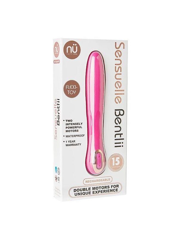 Ярко-розовый вибратор Sensuelle Bentlii (14 см)