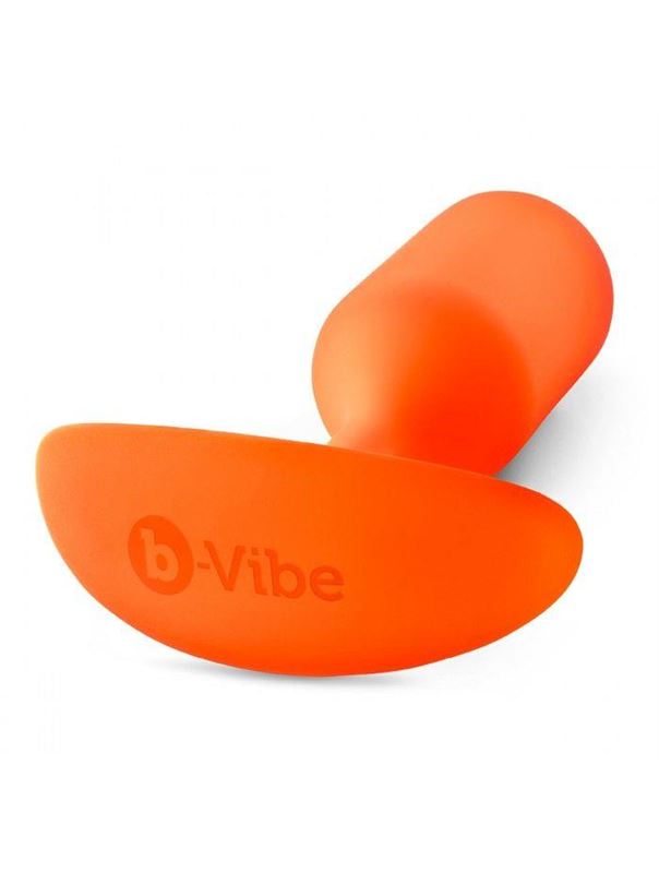 Оранжевая анальная пробка для ношения B-vibe Snug Plug 3 (12,7 см)