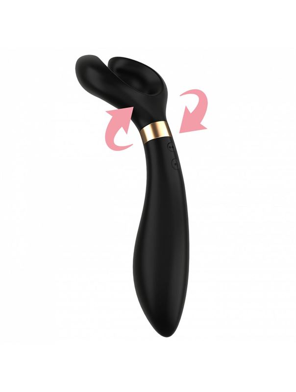 Чёрный вибромассажер для пар Satisfyer Partner Multifun 3