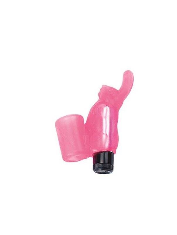 Розовый вибростимулятор на палец Rabbit Finger Sleeve 