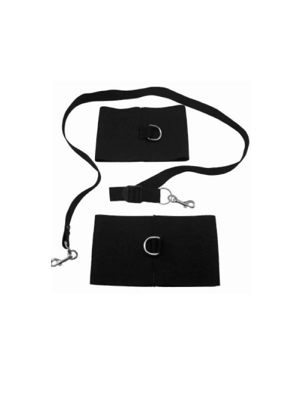 Чёрный комплект S M ANKLE, WRIST AND TETHER 3PC KIT - 2 манжеты и поводок