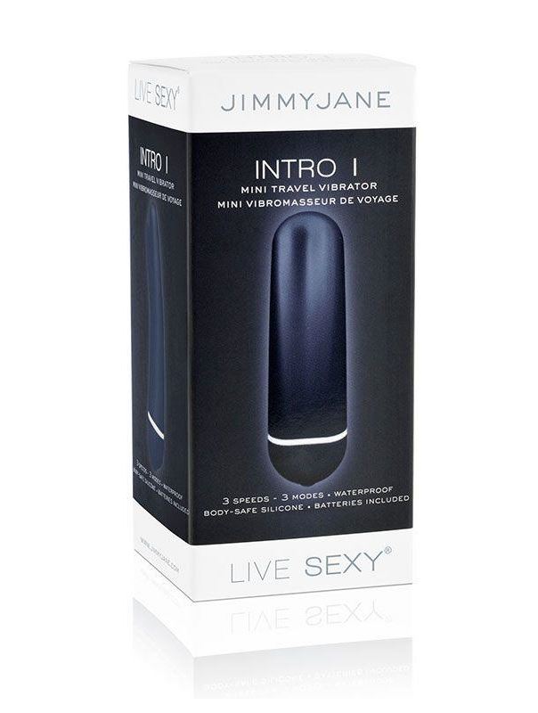 Синий вибромассажер Intro 1 Blue - 9,5 см.