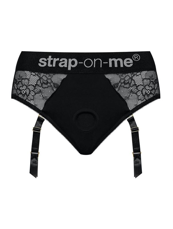 Черные трусики для насадок Diva Lingerie Harness - размер M