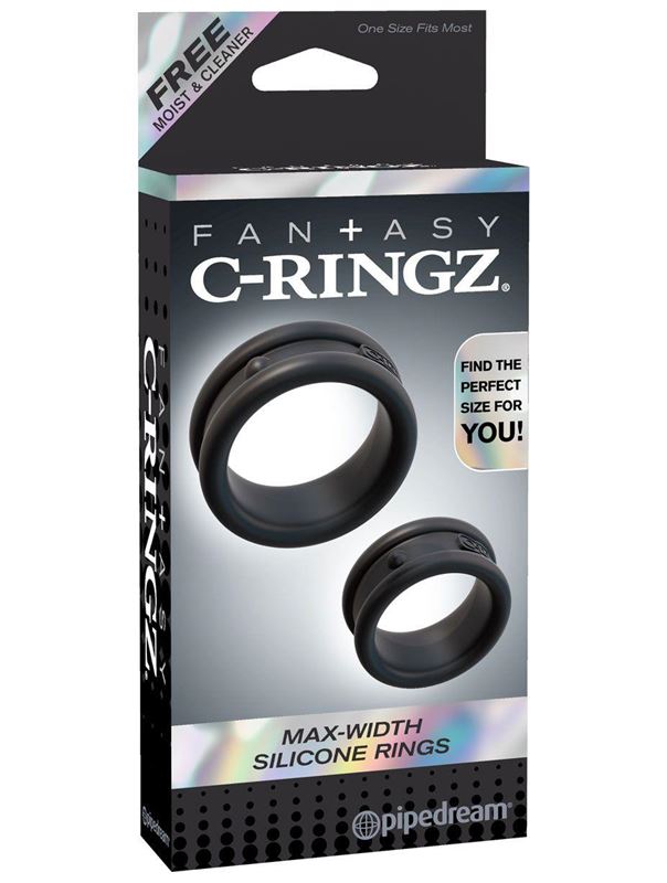 Набор из двух эрекционных колец Max-Width Silicone Rings