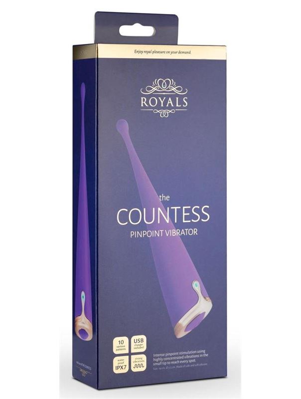 Фиолетовый клиторальный вибратор The Countess Pinpoint Vibrator (19 см)