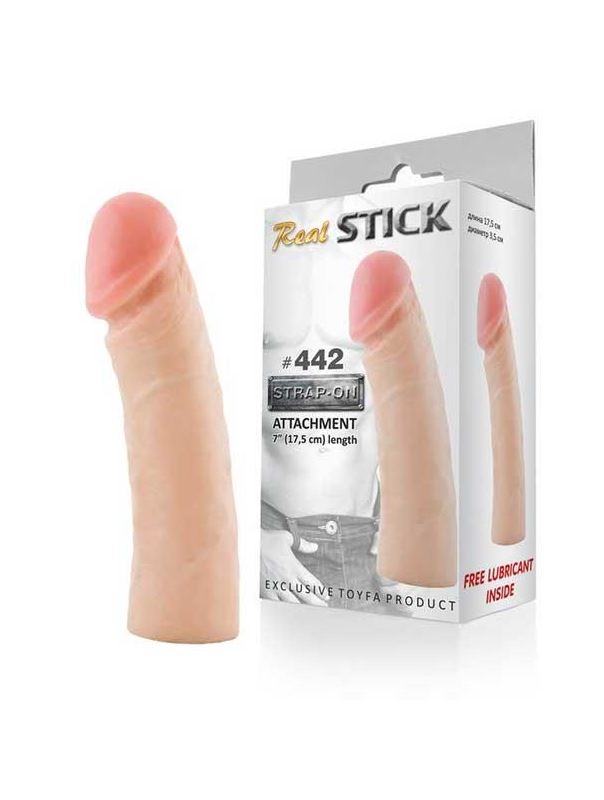 Фаллоимитатор-насадка RealStick #442 - 17,5 см.