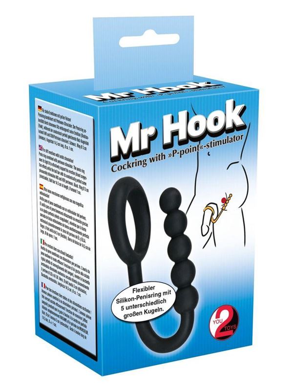 Эрекционное кольцо с анальной цепочкой Cockring with Balls
