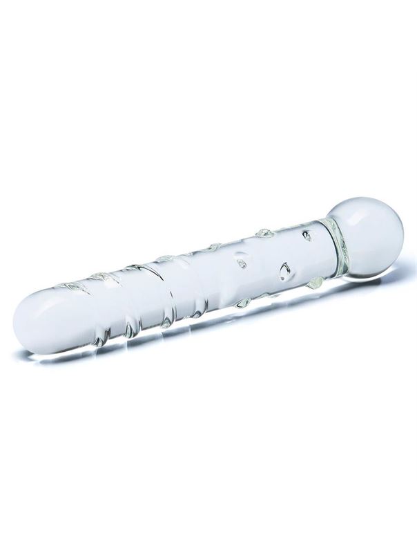 Стеклянная прозрачная палочка-фаллос Callisto Clear Glass Dildo (18 см)