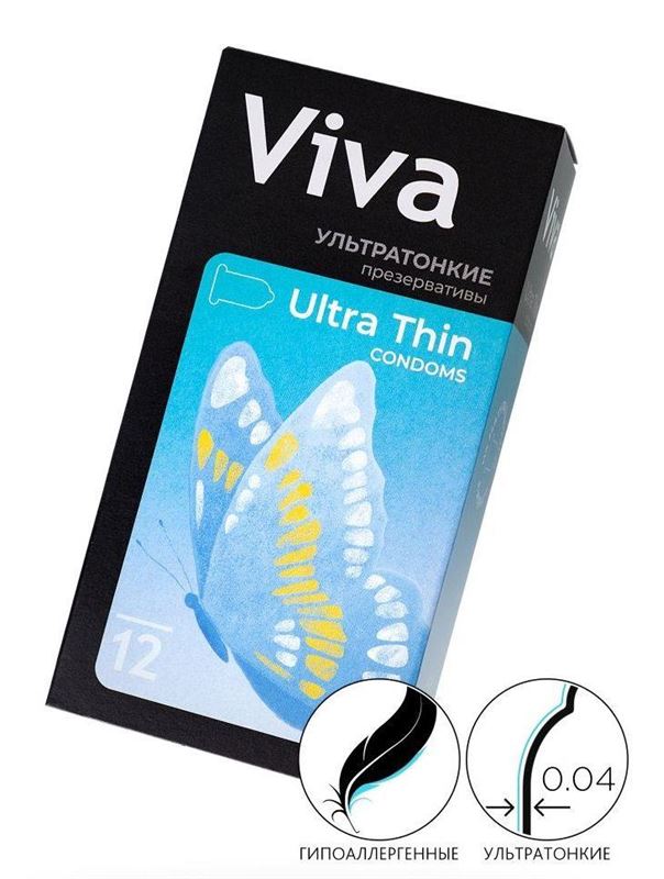 Ультратонкие презервативы VIVA Ultra Thin (12 шт)