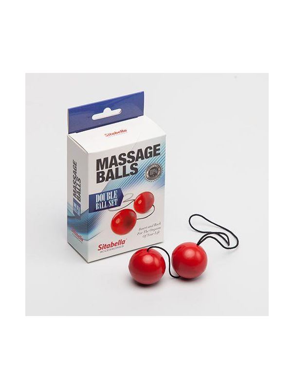 Красные массажные вагинальные шарики