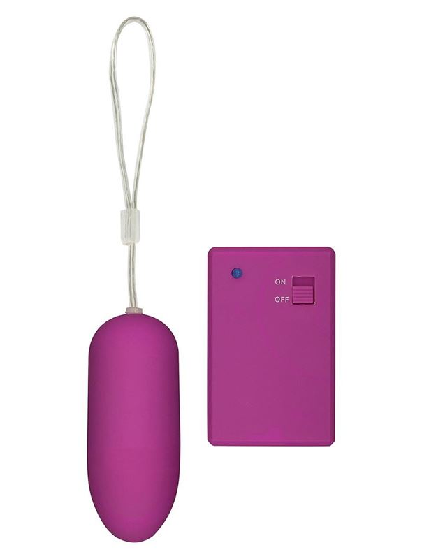 Лиловое вибройяцо с дистанционным управлением Funky Remote Egg - 7,5 см.