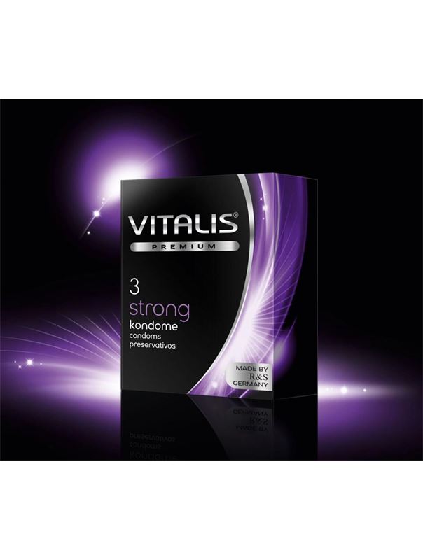 Презервативы с утолщенной стенкой VITALIS premium №3 Strong (3 шт)