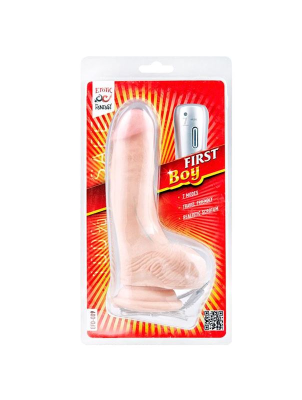 Семифункциональный вибратор First Boy - 13 см.