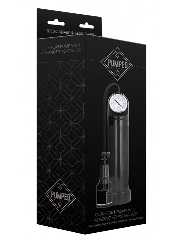 Черная вакуумная помпа с манометром Comfort Pump With Advanced PSI Gaug