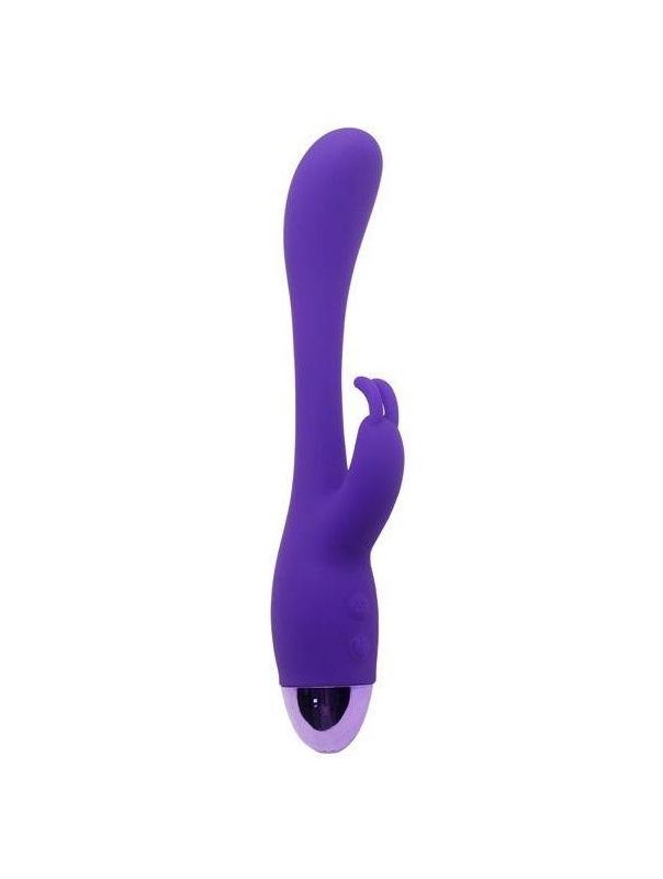 Фиолетовый вибратор INDULGENCE Elated Rabbit (23 см)