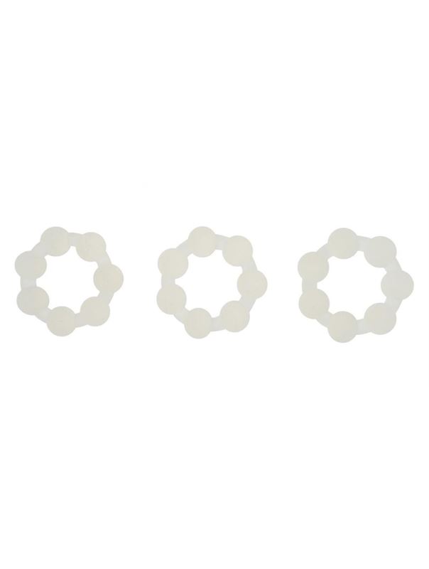 Набор из 3 больших одинаковых эрекционных колец Love Rings With Balls