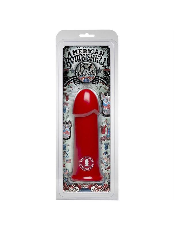Фаллоимитатор American Bombshell B-7 Torpedo Cherry Bomb - 17,8 см.