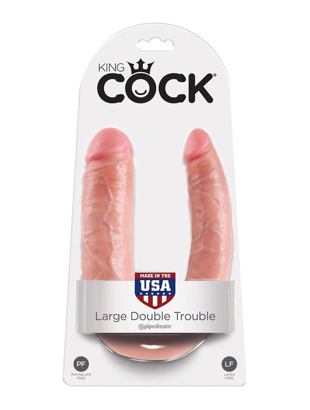 Двусторонний фаллоимитатор U-Shaped Large Double Trouble (44,4 см)