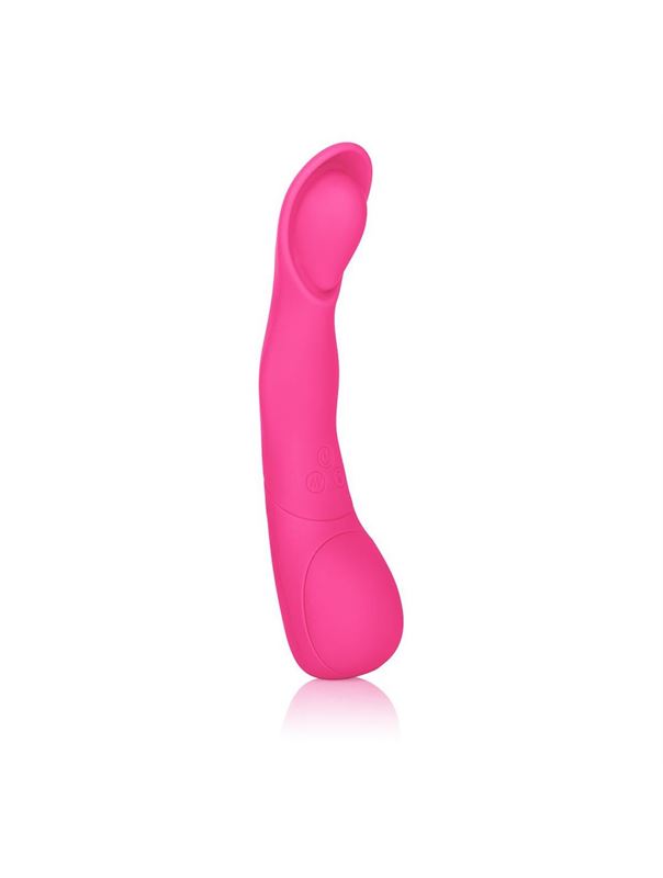 Розовый вибромассажер Impress Scoop - 12 см.