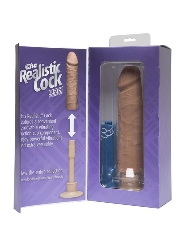 Вибратор-мулат The Realistic Cock - ULTRASKYN 8” Without Balls Vibrating (24,1 см)