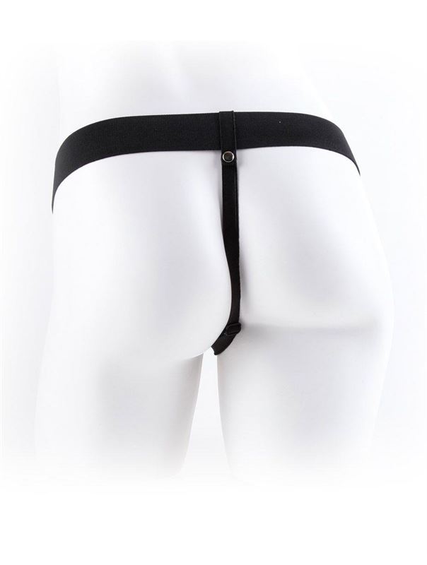 Полый страпон телесного цвета Hollow Strap-On with Balls (24 см)