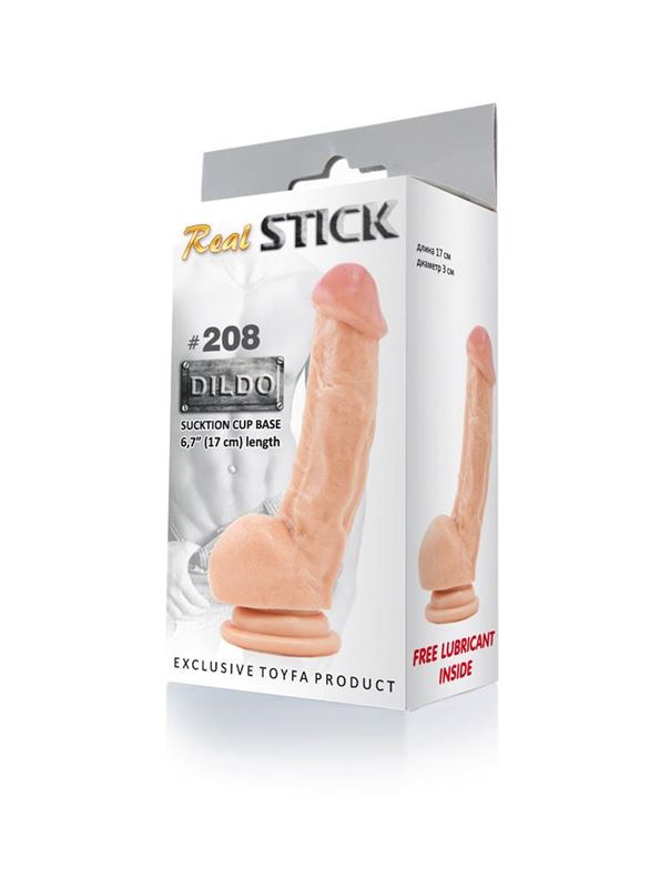 Фаллоимитатор-реалистик Real Stick #208 Dildo на присоске (17 см)
