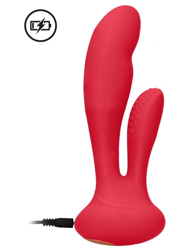 Красный вибратор G-Spot and Clitoral Vibrator Flair (17,5 см)