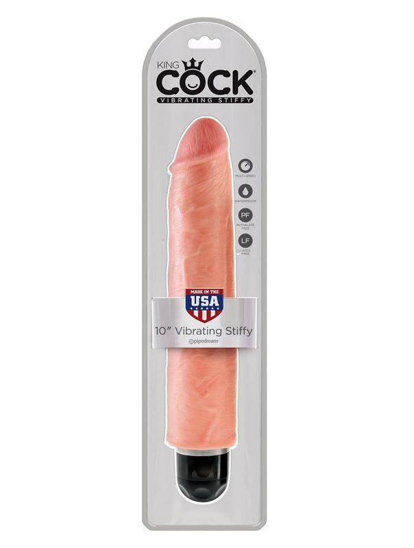 Телесный вибратор-реалистик 10" Vibrating Stiffy (30,5 см)