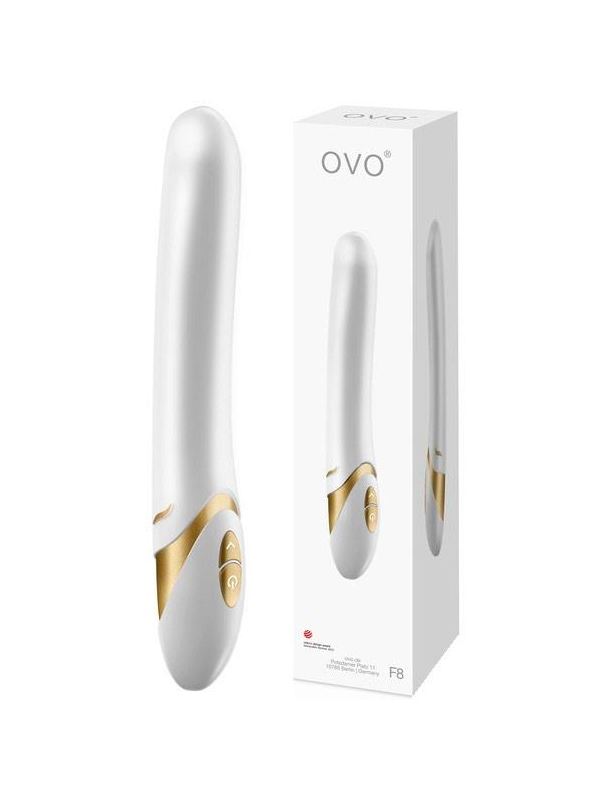 Вибратор белый OVO F8 (20 см)