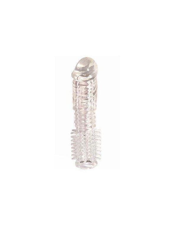 Прозрачная насадка на пенис Penis Silicone Sleeve - 14 см.