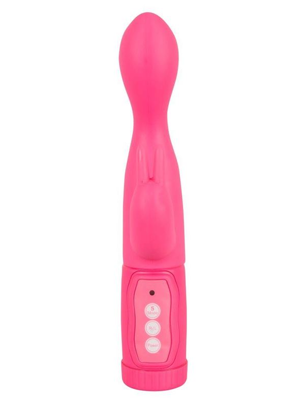 Розовый вибромассажёр High Speed Twister с ротацией головки - 21,5 см.