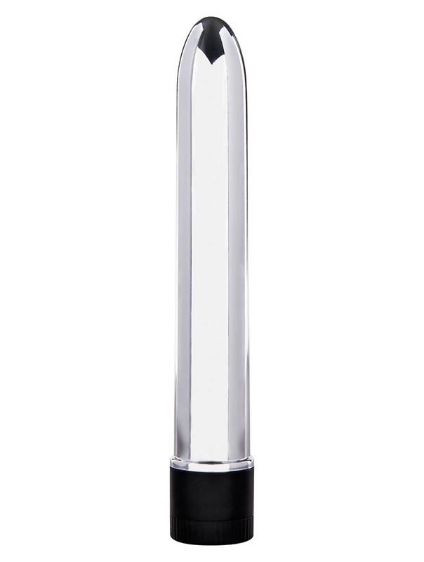 Серебристый вибратор RETRO ULTRA SLIMLINE - 17 см.