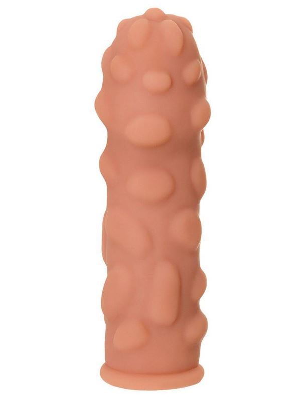 Телесная насадка на фаллос с крупными бугорками Extreme Sleeve 011 L-size (16,4 см)