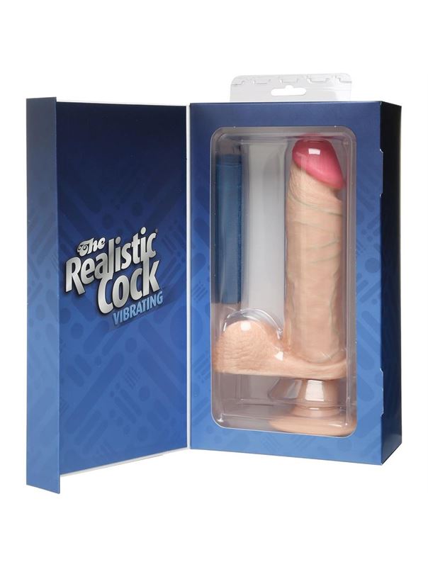 Вибромассажер на присоске The Realistic Cock Vibrating 8” (23,6 см)