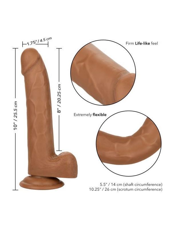 Коричневый фаллоимитатор Size Queen 6" (20,25 см)