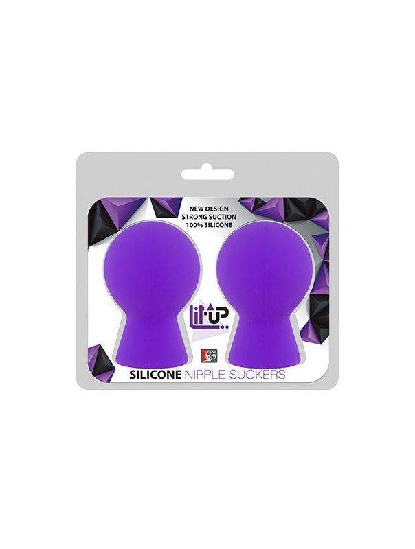 Фиолетовые присоски для груди LIT-UP NIPPLE SUCKERS SMALL