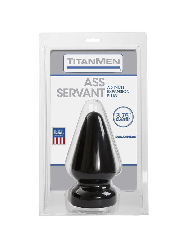 Большая анальная пробка Titanmen Tools Butt Plug 3.75" Diameter Ass Servant (19 см)