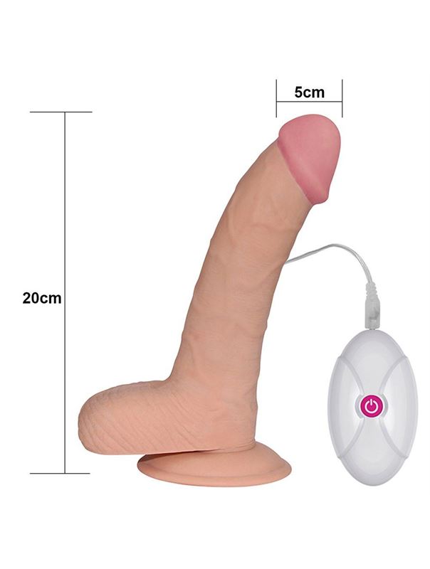 Телесный вибратор реалистик Ultra Soft Dude 8.8 (20 см)