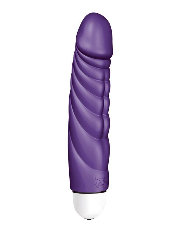 Фиолетовый рельефный вибратор Mr. Perfect Comfort - 17,5 см.