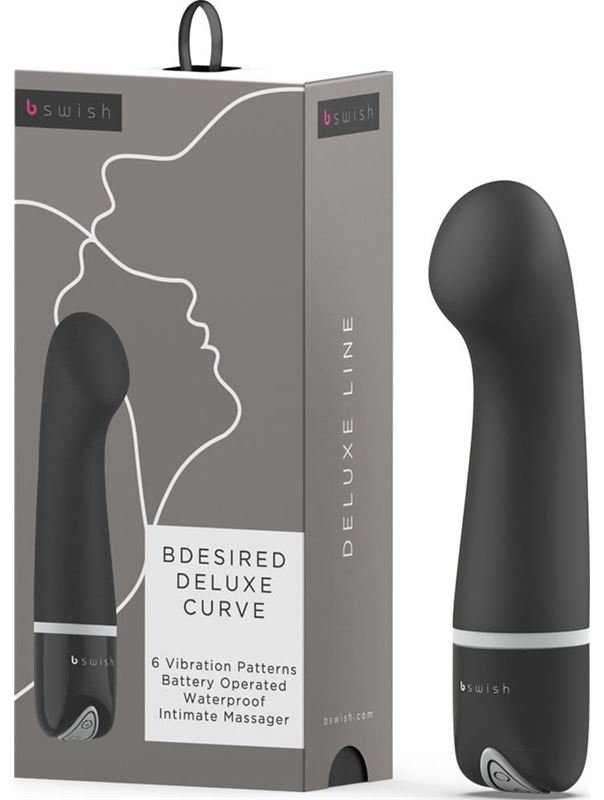 Черный G-вибростимулятор Bdesired Deluxe Curve (15,2 см)