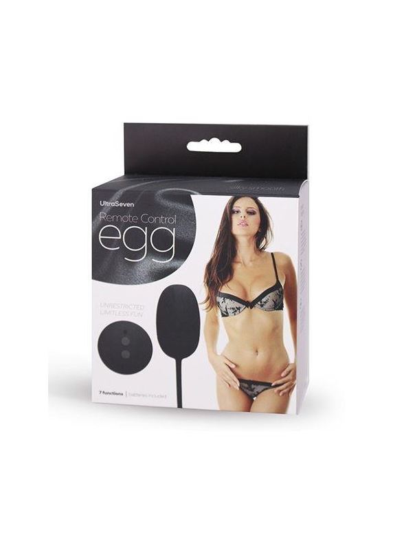 Чёрное виброяичко с ДУ REMOTE CONTROL EGG BLACK